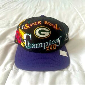 Vintage Green Bay Packers Super Bowl XXI Snapback Hat